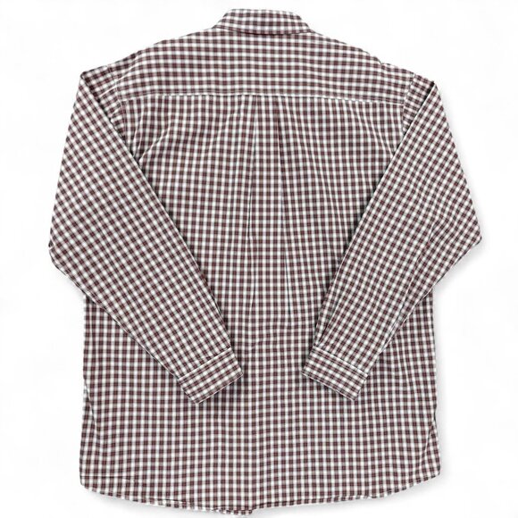 Cinch Shirt Mens XXL Brown White Plaid Button Down Western Cowboy Rodeo Logo - Picture 2 of 8
